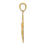 14k Gold Polished Small Passion Crucifix Pendant