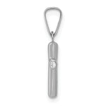 14k White Gold Polished Cross Pendant