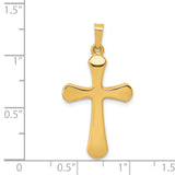 14k Polished Rounded Cross Pendant