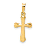 14k Polished Rounded Cross Pendant