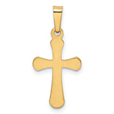 14k Polished Rounded Cross Pendant