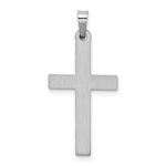 14k White Gold Polished Lattice Cross Pendant