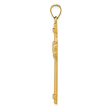 14k Polished Fancy Cross Pendant
