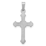 14k White Gold Polished Cross Pendant