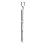 14K White Gold Polished Passion Cross Pendant