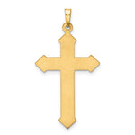 14k Polished and Textured Passion Cross Pendant