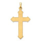 14k Polished and Textured Passion Cross Pendant