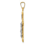 14k Two-tone Polished INRI Crucifix Pendant