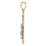 14k Two-tone Polished INRI Crucifix Pendant