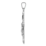 14k White Gold Polished INRI Crucifix Pendant