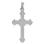 14k White Gold Polished INRI Crucifix Pendant
