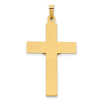 14k Two-tone Polished INRI Crucifix Pendant