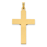 14k Two-tone Polished INRI Crucifix Pendant