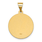 14K Polished/Satin Spanish Our Lady Guadalupe Hollow Medal
