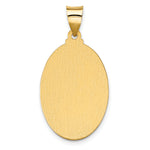 14K Polish/Satin Hollow Spanish Lady Of Guadalupe Medal Pendant