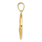 14K Polished/Satin St. Agatha Hollow Medal Pendant