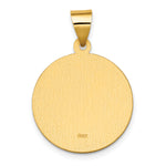 14K Polished/Satin St. Daniel Hollow Medal Pendant