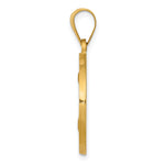 14K Polished/Satin Hollow Spanish San Jose Medal Pendant