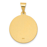 14K Polished/Satin Hollow Spanish San Jose Medal Pendant