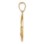 14K Polished / Satin St. Kateri Hollow Medal Pendant