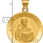 14K Polished / Satin St. Vincent Hollow Medal Pendant