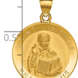 14K Polished / Satin St. Vincent Hollow Medal Pendant