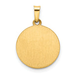 14k Polished/Satin Spanish 1st Communion Medal Hollow Pendant
