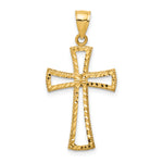 14K D/C Cross Pendant