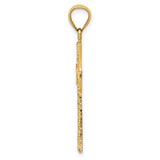 14K D/C Cross Pendant
