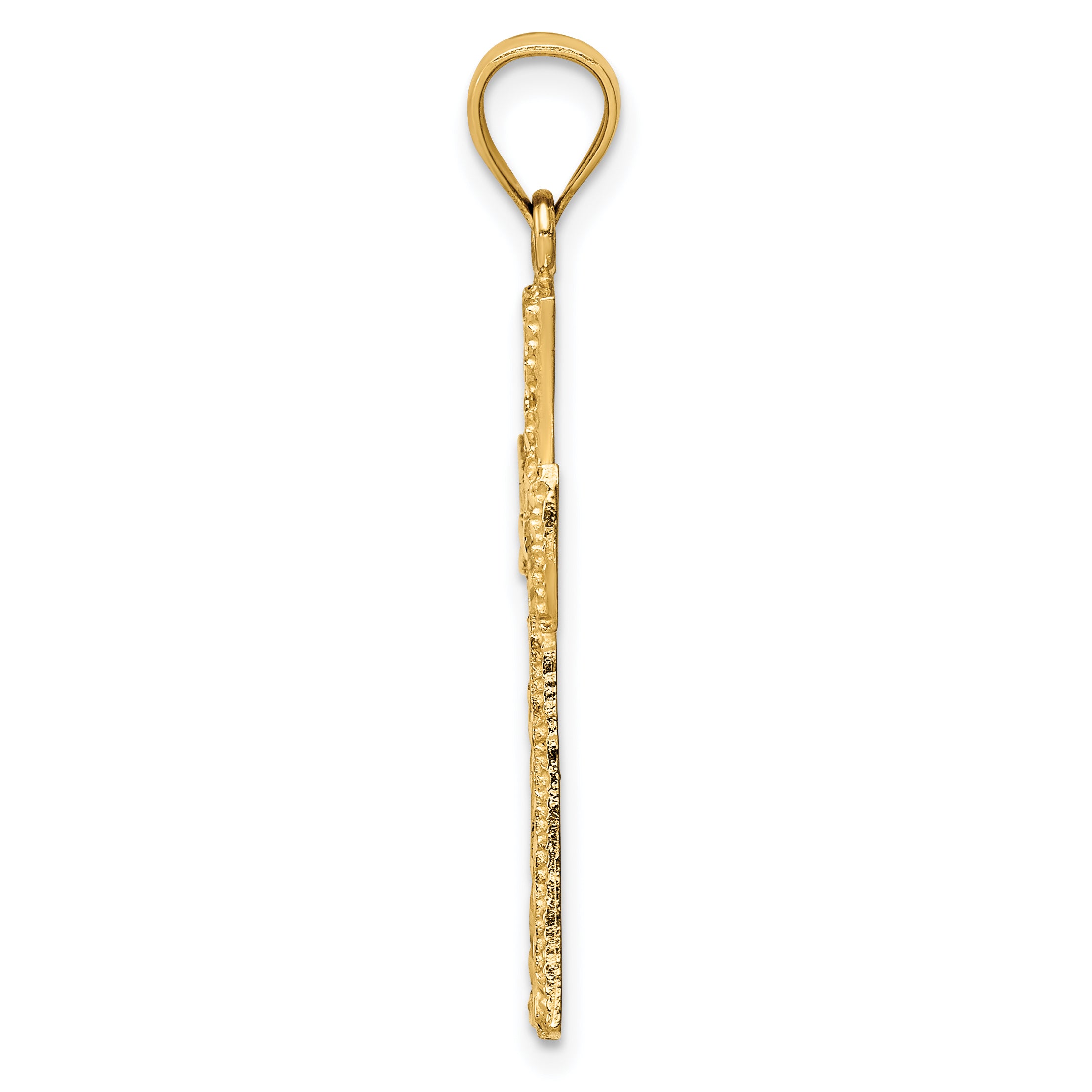 14K D/C Cross Pendant