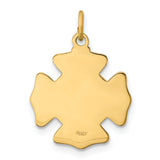 14k Solid Polished/Satin Small St. Florian Fire Dept. Badge Medal