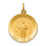 14k Solid Polished/Satin Small Round St. Jude Thaddeus Medal