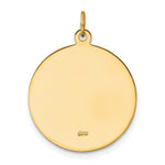 14k Solid Polished/Satin Medium Round St. Michael Medal