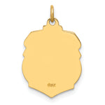 14k Solid Polished/Satin Small St. Michael Badge Medal