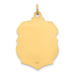 14k Solid Polished/Satin Large St. Michael Badge Medal