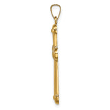 14k Hollow Polished Cross
