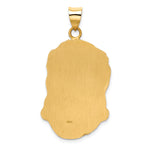 14k Hollow Polished/Satin Large Jesus Medal
