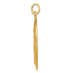14k Solid Polished/Satin Large Oval Miraculous Medal