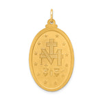 14k Solid Polished/Satin Large Oval Miraculous Medal
