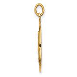 14k Solid Polished/Satin Medium Round Miraculous Medal