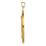 14k Solid Polished/Satin Large Raised Round Milagrosa Medal