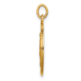 14k Solid Polished/Satin Small Round Miraculous Medal