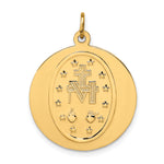 14k Solid Polished/Satin Large Round Miraculous Medal