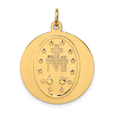14k Solid Polished/Satin Large Round Miraculous Medal