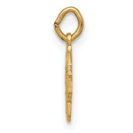 14k Solid Polished Tiny 4-Way Medal