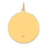 14k Solid Polished/Satin Large Round St. Anthony Medal