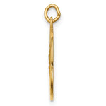 14k Solid Polished/Satin Small Round St. Christopher Medal