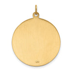 14k Solid Polished/Satin Large Round St. Christopher Medal