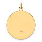 14k Solid Polished/Satin Medium Round St. Christopher Medal