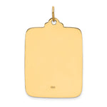 14k Solid Polished/Satin Large Rectangle St. Christopher Medal